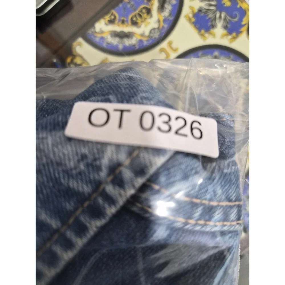 Old Navy Trucker Jacket Girls XL (14-16) Blue Allover Heart Print Button Front